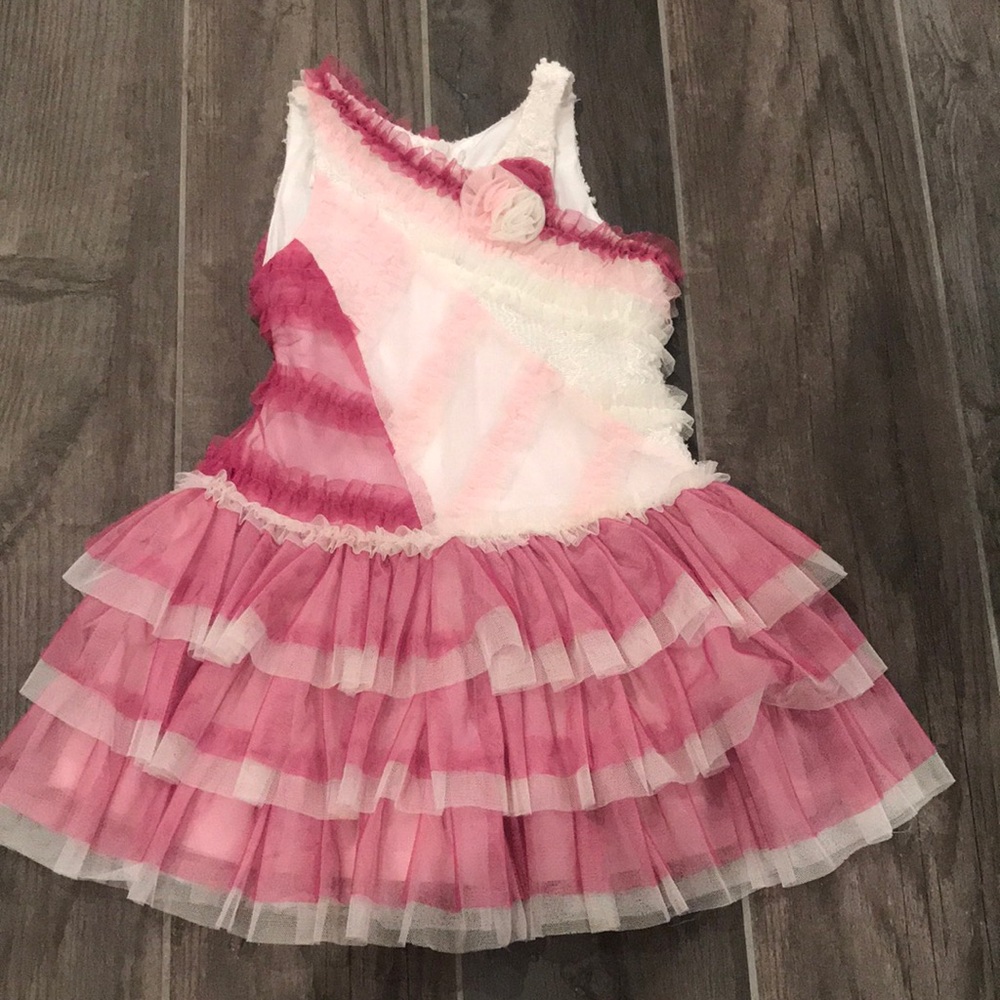 Pink and White layered ballerina dress